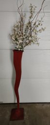 Tall Metal Funky Vase, Decor, Staging