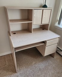 Computer Office Desk With Hutch, Keyboard Tray