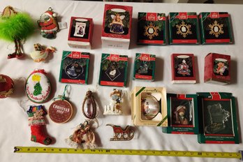 Lot Of 24 Vintage Ornaments, Handmade, Hallmark, Variety