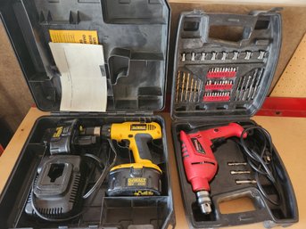 Pair Of Drills: Dewalt, Durabuilt, Corded, Cordless