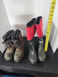 2 Pairs Women's Boots, Paddock, Rubber, Work