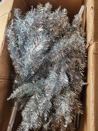 Silver Christmas Tree, Slim, 6.5', Holiday Decor