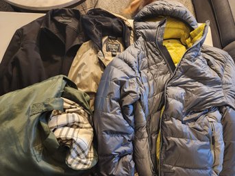 Lot Of 3 Men's Coats, Jackets, Car Blanket, 2XL