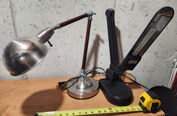 Two Desk Lamps, Lighting, Table, Flexible