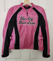 Harley Davidson Women's Motorcycle Riding Gear Jacket, Hot Pink, Size Small