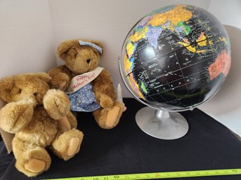 Vintage Black Globe, Vermont Teddy Bears