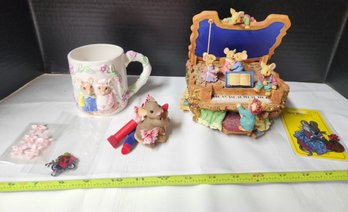 Darling Assortment Of Mouse-themed Decor, Mug, Music Box