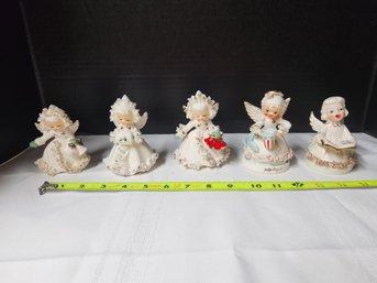 1958, 59 Holt Howard MCM Vintage Porcelain Angels, Figurines, Bird, Napco Ceramic