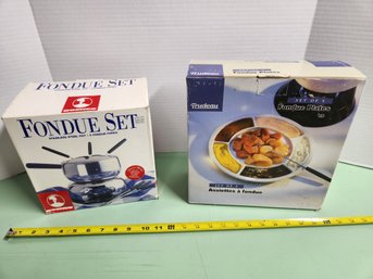 Stainless NIB Fondue Set, Fondue Dishes