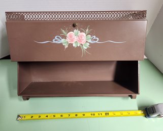 Vintage Metal Bathroom Cabinet, Towel Rack