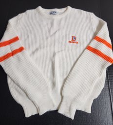 Denver Broncos Vintage Sweater, Size Small, Orange Crush