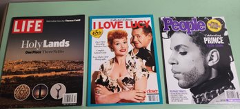 3 Commemorative Magazines: Prince, Lucille Ball