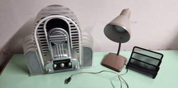 Vintage Inspired Marilyn Monroe Remake Radio, Vintage Desk Lamp And Organizer