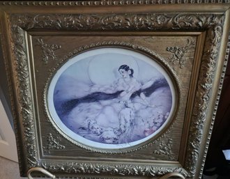 Vogue Woman With Borzoi Hounds, Gorgeous Frame, Print, Wall Decor, Art