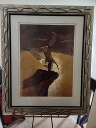 LE Robert Heindel 37'x 45'  'Dancer With Red Hair' Framed And Matted, Wall Decor