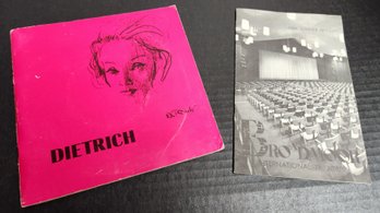 Marlene Dietrich Autograph, Summer 1969 Theatre Program, 45 RPM Record, Hollywood Memorabilia