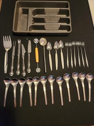 Variety Of Vintage Flatware, Tableware, Stainless