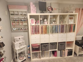 Updated Info: Wall Unit Of Cubby Storage, Drawers, Ikea Organizer Shelf, Shelving, White Cubbies, Laminate