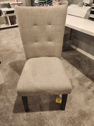 4 Gray Parsons Linen Chairs, Rivets, Hobby Lobby, Chair, Seating