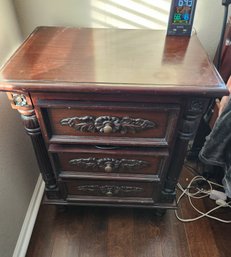 Handcrafted Wood Nightstand Side Table, Drawers