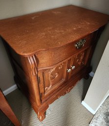 Lexington Victorian Nightstand Side Table, Drawer, Oak