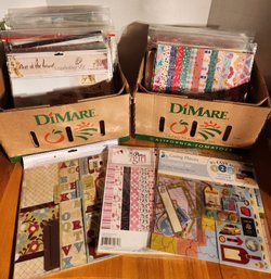 Box Of Page Building Kits And Box Of 12' X 12' Crafting Memory Book Paper, Crafts, Scrapbooking