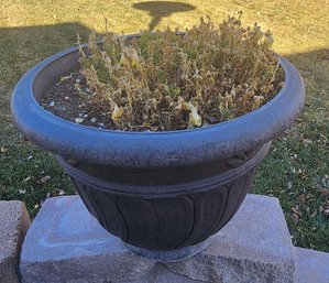 4 Large Plastic Composite Flower Pots- 18' Diameter