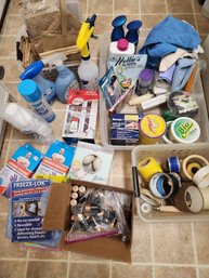 Batteries, Tape, Cleaning Supplies, Tape, Dryer Balls, Gloves, Large Lot