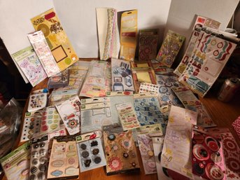 Over 50 Packages Of Stickers, Embellishments, Layered Dimensional, Metal Charms