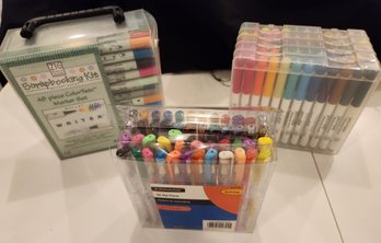 3 Sets Pens, Markers, Archival, Gel, Fiskars, Pen & Gear, Zig