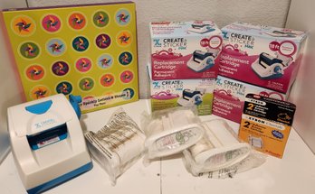 Xyron Sticker Maker, Extra Cartridges, Set Of Sparkly Letters