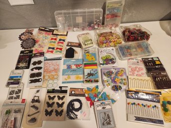 Buttons, Stick Pins, Bows, Metal Charms, Organizers, Embellishments For Crafting, Crafts