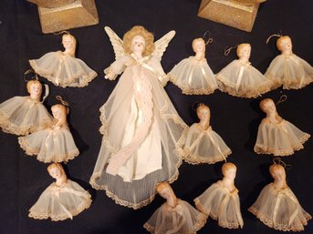 Victorian Angels, Christmas Ornaments, Porcelain