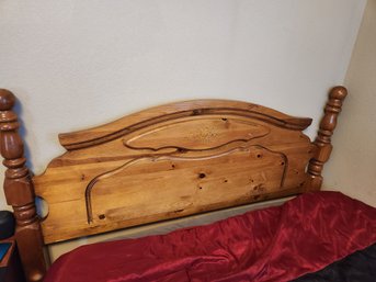 Wood Queen Size Headboard And Metal Frame Only