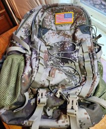 Camo Hiking Backpack, Gently Used