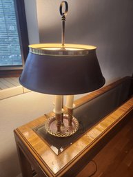 Vintage 3-level Table Lamp, Drum Shade, Brass, Lighting - Tested - Works Great!