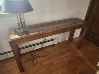 Sofa Console Side Accent Table, Glass Top