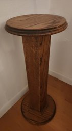Oak Plant Curio Pedestal, Display Stand, Rectangular Upright, Handmade