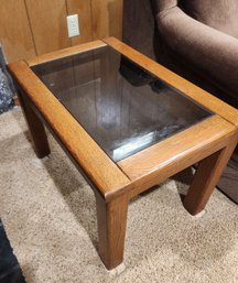 3 End Tables, Smoky Glass Top