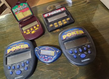 Hand Held Vintage Poker Video Games, Electronic