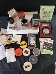 Variety Photography Light Sensors, Filters, Exposure Meter, Some Vintage