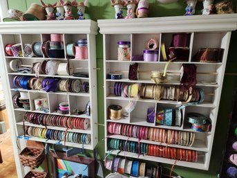 Large Lot Ribbon, Handmade Storage Organizational Racks, Crafts