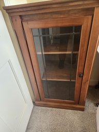Mission Style Curio Cabinet, Glass Door, Cabinet 30' X 18' X 28'
