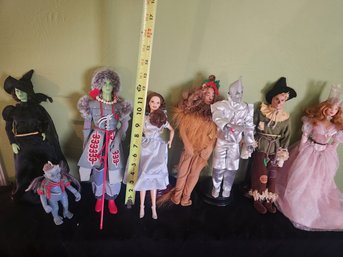 1966 Vintage Wizard Of Oz Dolls, Collectible, Set Of 8 And Flying Monkey