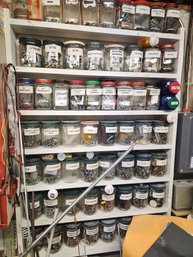 Wall Full Of Hardware In Jars, Tool Man Rules