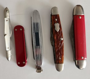Pocket Knife Lot Number 4: 5 Knives, Most Vintage