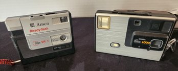 2 Disc Digital Cameras - Ansco VR-1 Kodak 4000, Vintage Camera, Photography
