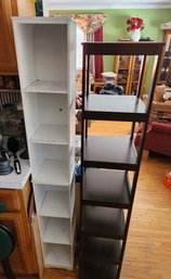 2 Tall, Narrow Space-saving Shelves, Shelf, Etagere, Storage In Tight Spaces