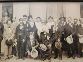 1919 Photograph, Delegates To Florida State Federation Of Labor, Ephemera, Antique Frame, Photo