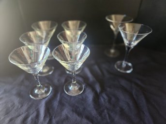8 Pcs Martini Glasses - 2 Sizes, Barware